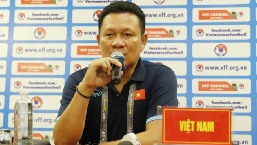 HLV Nguyễn Quốc Tuấn nói khó sút tung lưới U17 Đài Bắc Trung Hoa dù ghi 4 bàn