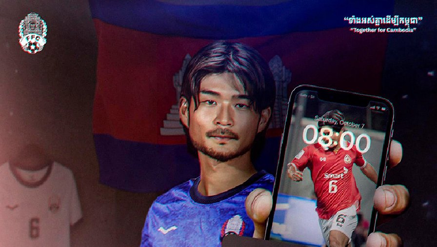 Campuchia nhập tịch tiền vệ Nhật Bản, thông báo theo cách có một không hai