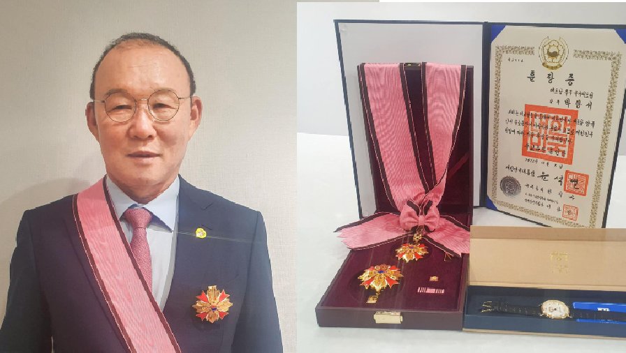 HLV Park Hang Seo nhận Huân chương vì sự nghiệp ngoại giao Hàn Quốc