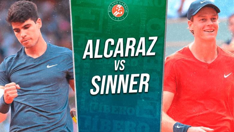 Link trực tiếp tennis Alcaraz vs Sinner, Bán kết Roland Garros - 19h40 ngày 7/6