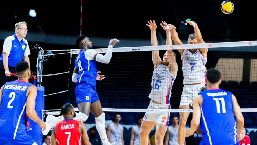 Tuyển bóng chuyền nam Cuba suýt tạo cú sốc trước Serbia ở Volleyball Nations League 2023