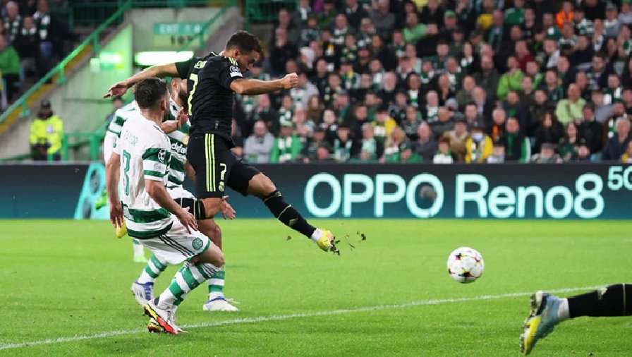 Kết quả Celtic vs Real Madrid: Hazard ghi bàn trở lại ở châu Âu sau 650 ngày