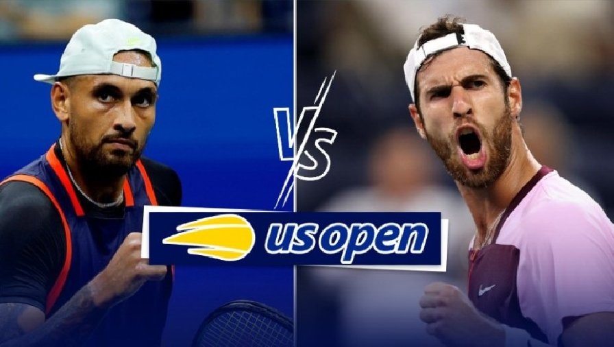 Trực tiếp tennis Kyrgios vs Khachanov, Tứ kết US Open - 08h15 ngày 7/9