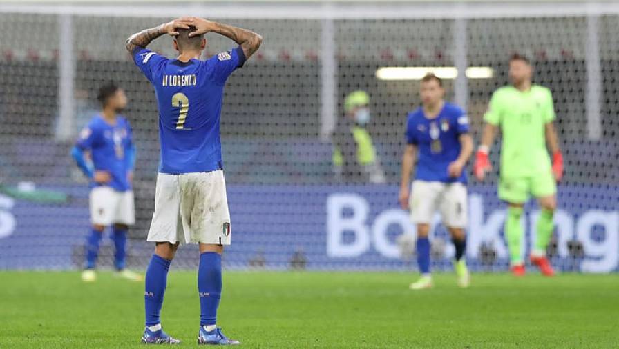 Đội tuyển Italia đứt mạch trận bất bại kỷ lục kéo dài hơn 2 năm
