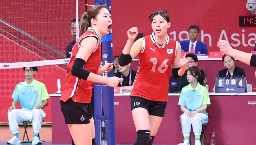 Link xem trực tiếp tranh HCĐ bóng chuyền nữ ASIAD 19 Hàn Quốc vs Đài Bắc Trung Hoa, 17h30 ngày 7/10
