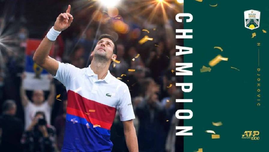 Djokovic báo thù Medvedev thành công, đăng quang Paris Masters lần thứ 6