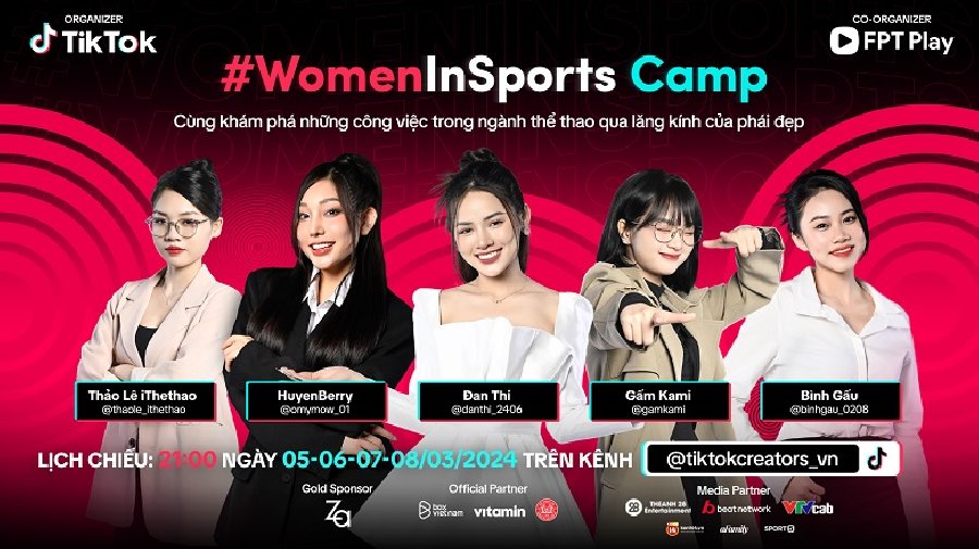 Tôn vinh sự đóng góp của phụ nữ trong thể thao, Tiktok khởi động chiến dịch #WomenInSports