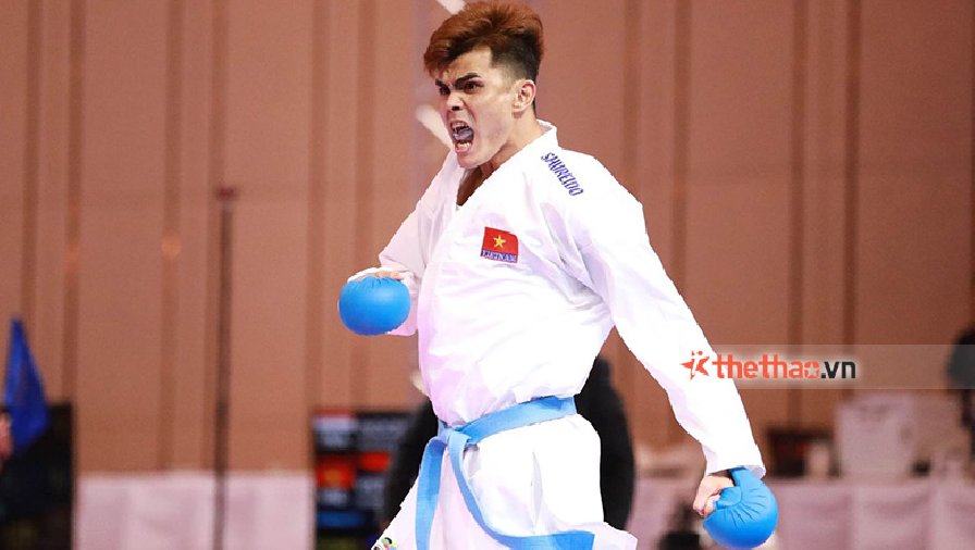 Các VĐV Karate Việt Nam vỡ òa cảm xúc với 2 tấm HCV đồng đội đầy kịch tính tại SEA Games 32