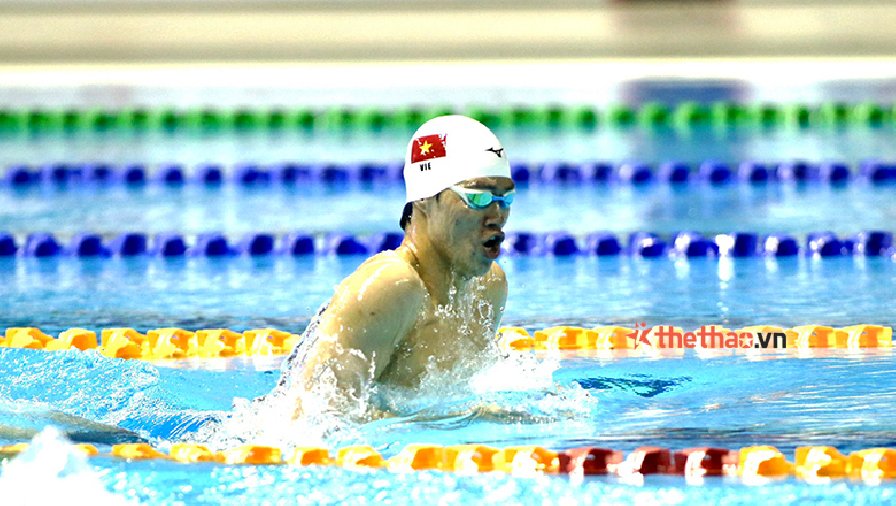 Trần Hưng Nguyên lập hat-trick vàng bơi lội ở SEA Games 32