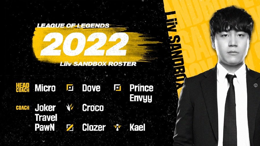 Liiv SANDBOX công bố đội hình dự LCK mùa Hè 2022