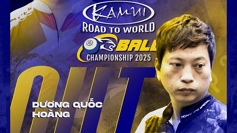 Dương Quốc Hoàng lỡ hẹn với vòng loại 3 Kamui Road to World 10-ball Championship 2025