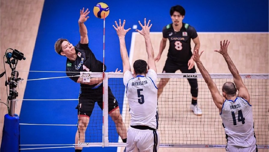 Tuyển bóng chuyền nam Nhật Bản ‘tự thua’ trước Italia, nhận thất bại đầu tiên ở Volleyball Nations League 2023
