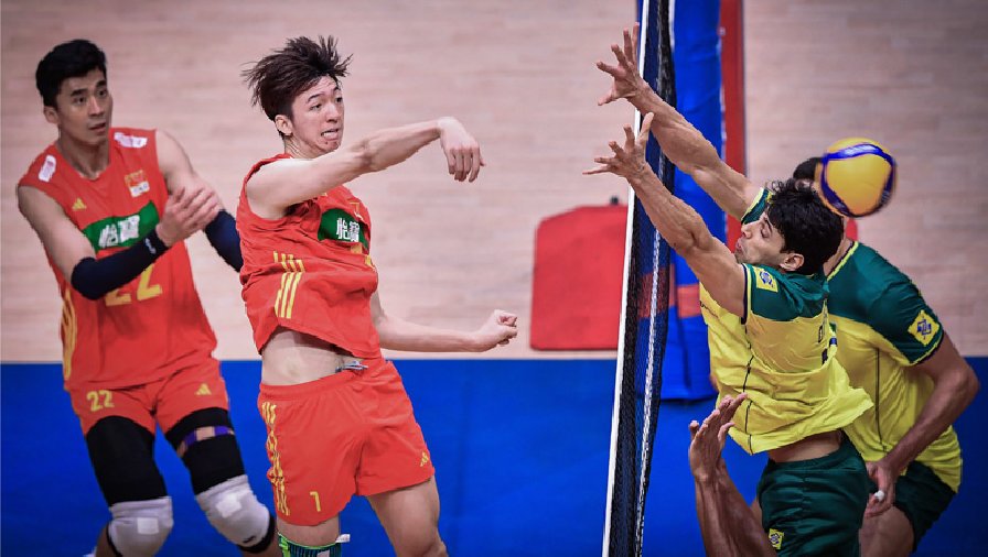 Tuyển bóng chuyền nam Trung Quốc thua chóng vánh Brazil, xếp cuối ở Volleyball Nations League 2023