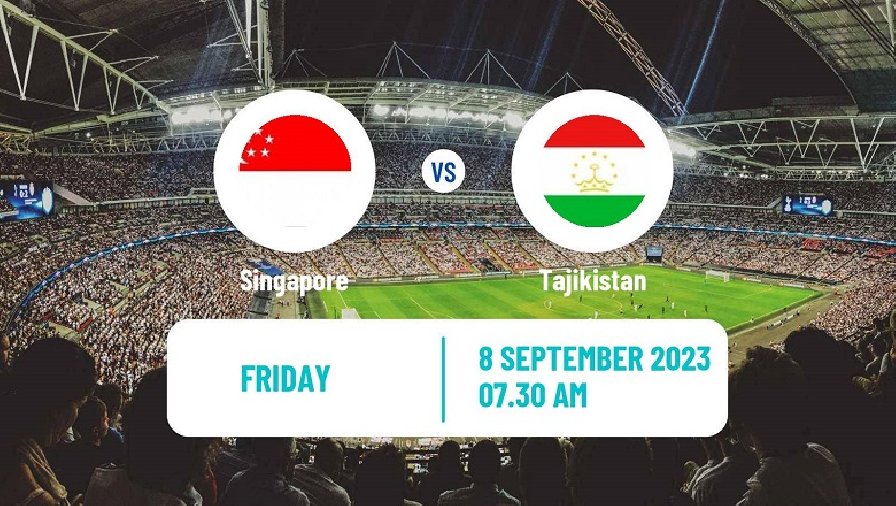 Nhận định, soi kèo Singapore vs Tajikistan, 18h30 ngày 08/09: Hạ gục sư tử