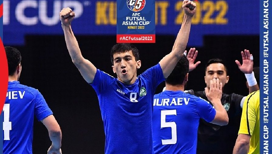 Thái Lan để thua 2-8 trước Uzbekistan ở trận tranh hạng Ba giải Futsal châu Á 2022