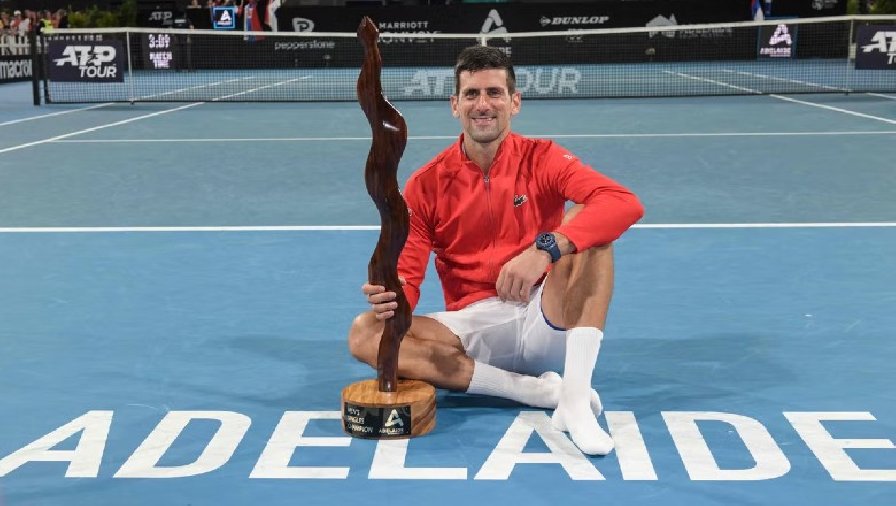 Kết quả tennis ngày 8/1: Djokovic vô địch Adelaide International 1