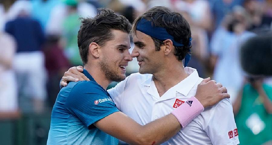 Roger Federer chấp nhận lời 'thách đấu' của Dominic Thiem 