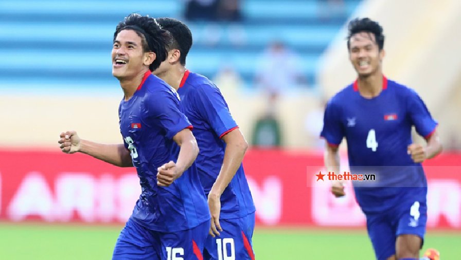 HLV U23 Campuchia bất ngờ khi thắng đậm U23 Lào