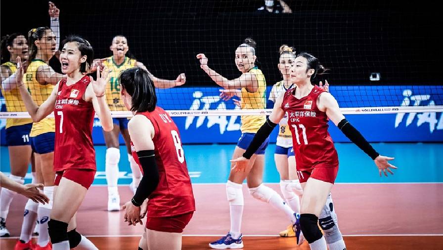 Thái Lan thua 9 trận liên tiếp, Trung Quốc thắng sốc Brazil ở giải bóng chuyền nữ Nations League 2021