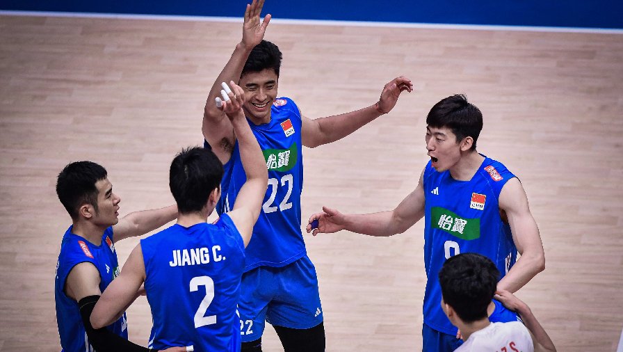 Tuyển bóng chuyền nam Trung Quốc tiếp tục thua, chắc suất rớt hạng ở Volleyball Nations League 2023