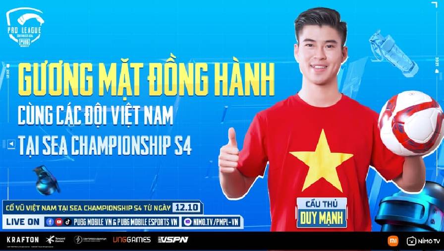 CHÍNH THỨC: Duy Mạnh hợp tác với PUBG Mobile Việt Nam tại SEA Championship S4