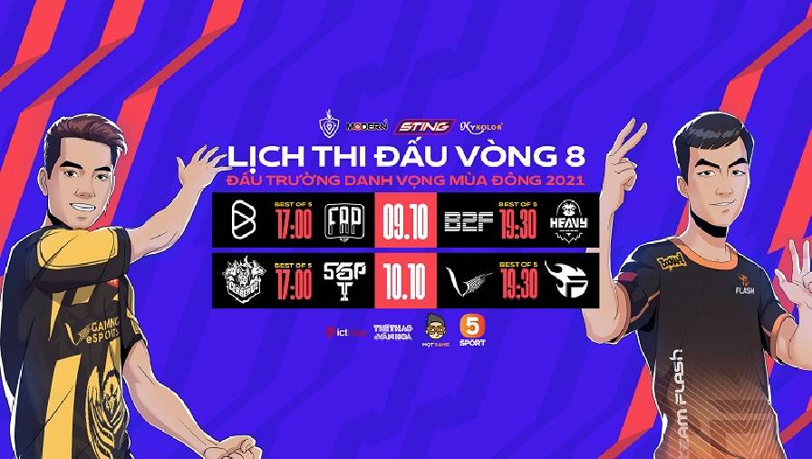 Lịch thi đấu ĐTDV mùa Đông 2021 tuần 5: Box Gaming vs FAP, Team Flash vs V Gaming