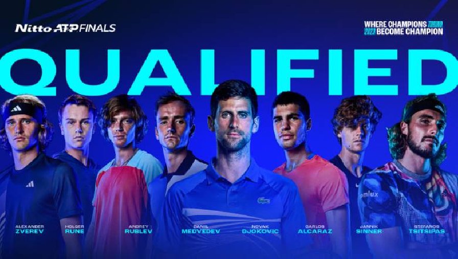 Lịch thi đấu tennis ATP Finals 2023 hôm nay mới nhất