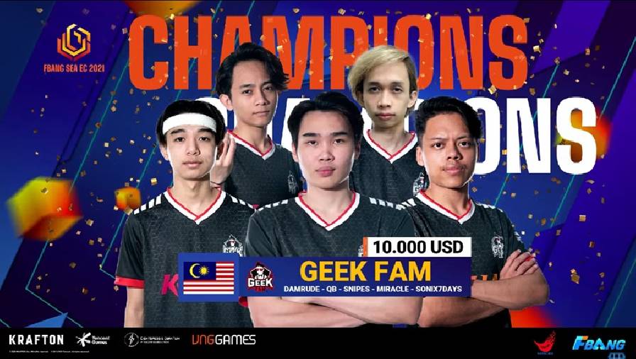 Geek Fam vô địch FBang SEA EC 2021, Eagle Esports hạng 3