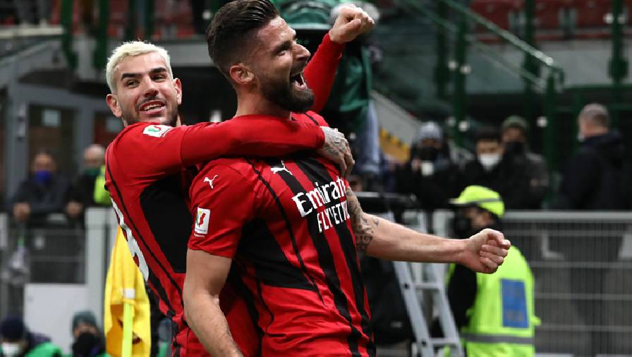 AC Milan vào bán kết Cúp Quốc gia Italia sau chiến thắng 4 sao trước Lazio