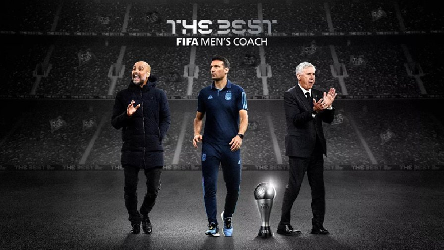 Top 3 HLV xuất sắc nhất thế giới 2022: Ancelotti đấu Guardiola và Scaloni