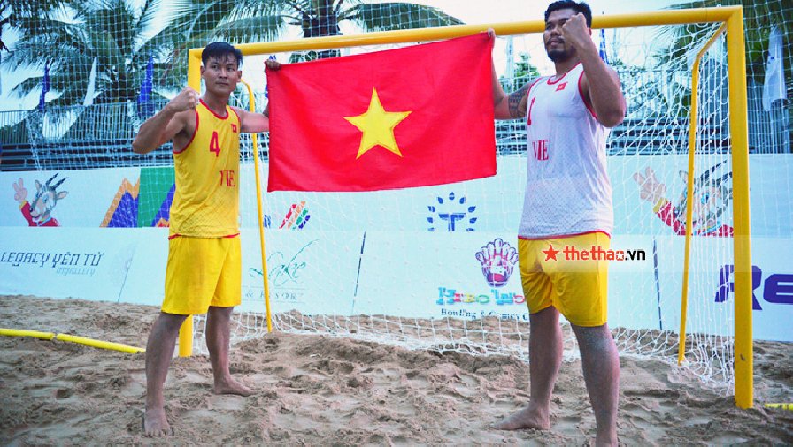 Bóng ném bãi biển Việt Nam giành HCV SEA Games 31 sớm 1 vòng đấu