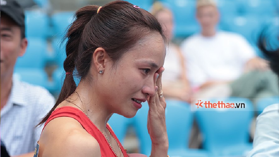 Huỳnh Thị Mỹ Tiên bật khóc khi giành HCV đầu tiên sau 3 kỳ SEA Games