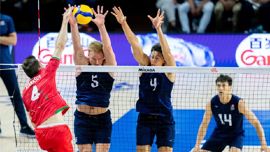 Tuyển bóng chuyền nam Mỹ soán ngôi Nhật Bản sau trận cuối cùng vòng loại Volleyball Nations League 2023