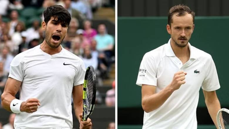 Kết quả tennis hôm nay 10/7: Alcaraz và Medvedev vào bán kết Wimbledon