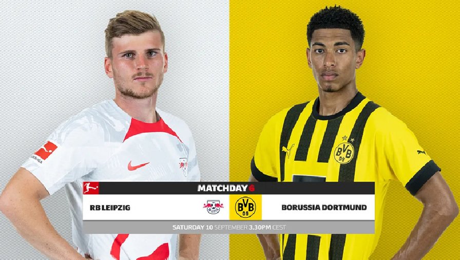 Thông tin trước trận RB Leipzig vs Dortmund, 20h30 ngày 10/9