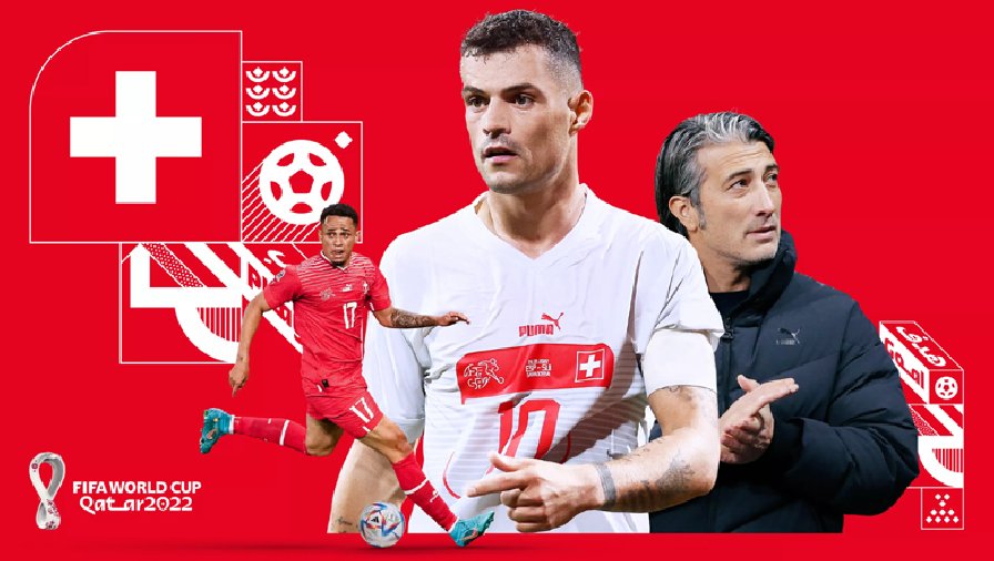 Danh sách đội tuyển Thụy Sĩ World Cup 2022: Dàn sao Ngoại hạng Anh chiếm thế thượng phong