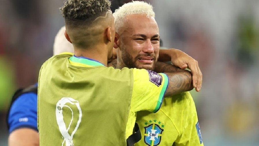 Neymar và đồng đội khóc cạn nước mắt khi Brazil bị Croatia tiễn về nước