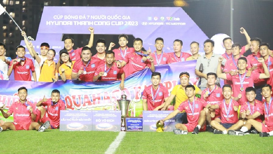 Hiếu Hoa - Quahaco vô địch Cúp bóng đá 7 người QG Hyundai Thanh Cong Cup 2023