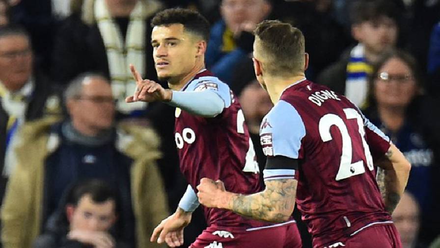 Coutinho ghi bàn thứ 4, Aston Villa thắng trận thứ 3 liên tiếp tại Ngoại hạng Anh