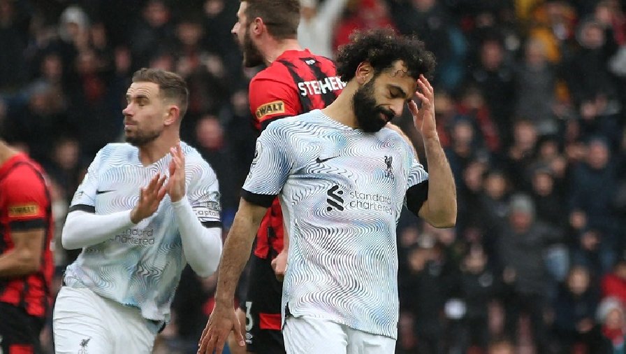 Kết quả bóng đá Bournemouth vs Liverpool: Salah hỏng pen, ‘bay’ luôn 3 điểm