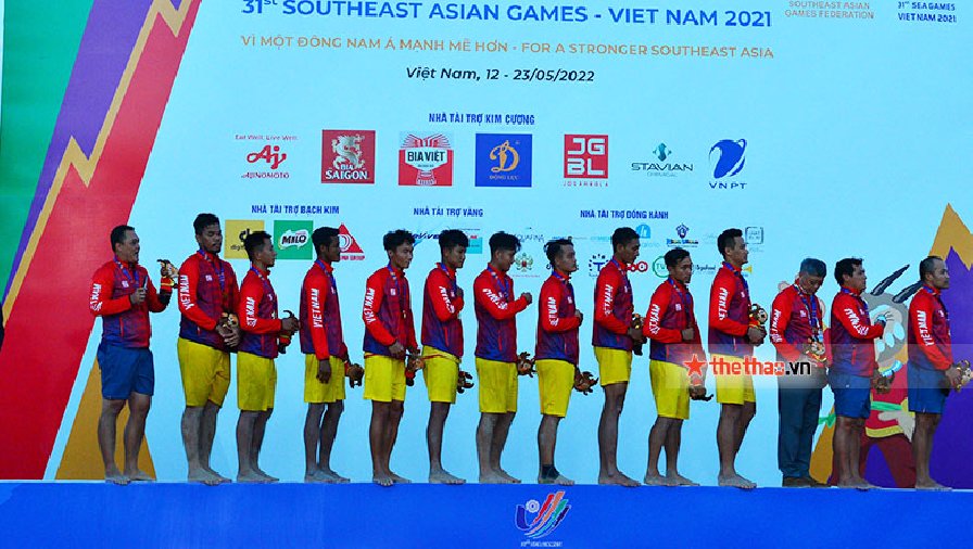 ĐT Bóng ném bãi biển Việt Nam đánh bại Thái Lan, giành HCV SEA Games 31 với thành tích toàn thắng