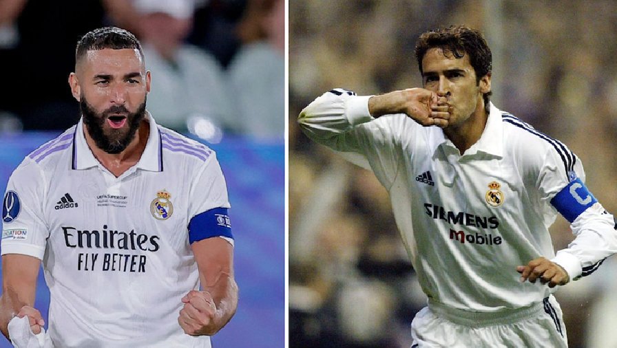 Benzema vượt Raul, trở thành cầu thủ ghi bàn nhiều thứ 2 lịch sử Real Madrid