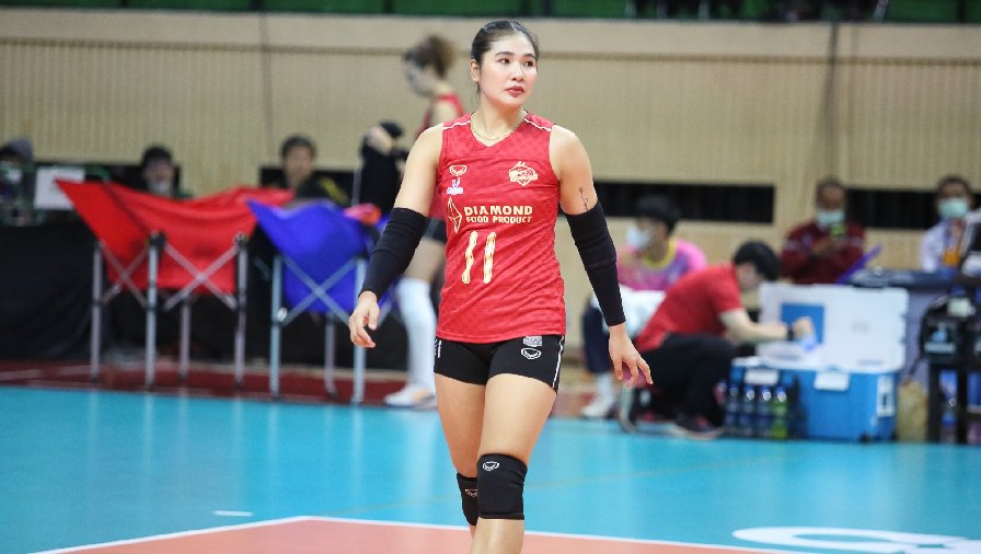 Ngoại binh của bóng chuyền nữ Geleximco Thái Bình thể hiện sức mạnh đáng sợ ở giải VĐQG Thái Lan