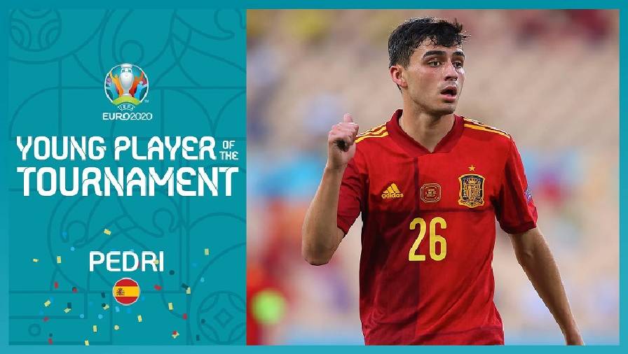‘Máy chuyền bóng’ Pedri giật giải cầu thủ trẻ xuất sắc nhất EURO 2021