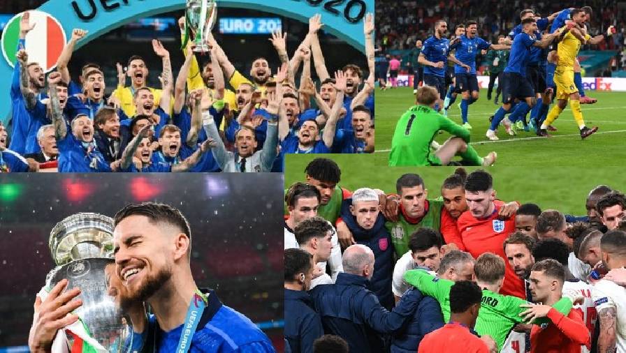 Chùm ảnh: Italia nâng cúp trên thánh địa Wembley, người Anh sụp đổ giấc mơ đưa ‘bóng đá trở về nhà’