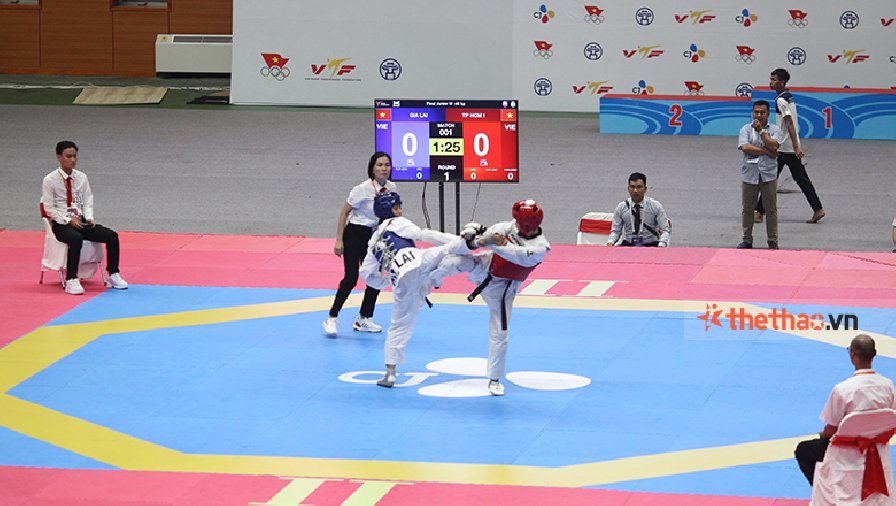 Giải Taekwondo trẻ toàn quốc có hệ thống thiết bị chấm điểm chuẩn quốc tế