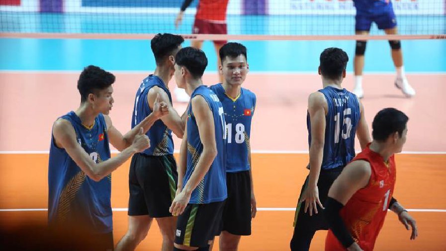 Tuyển bóng chuyền nam Việt Nam thắng đậm Đài Bắc Trung Hoa để vào bán kết AVC Challenge Cup 2023