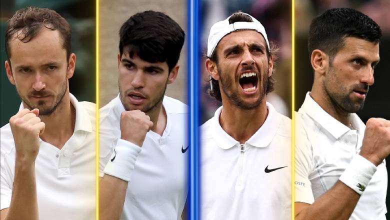 Lịch thi đấu Bán kết Wimbledon 2024: Alcaraz gặp Medvedev, Djokovic đấu Musetti