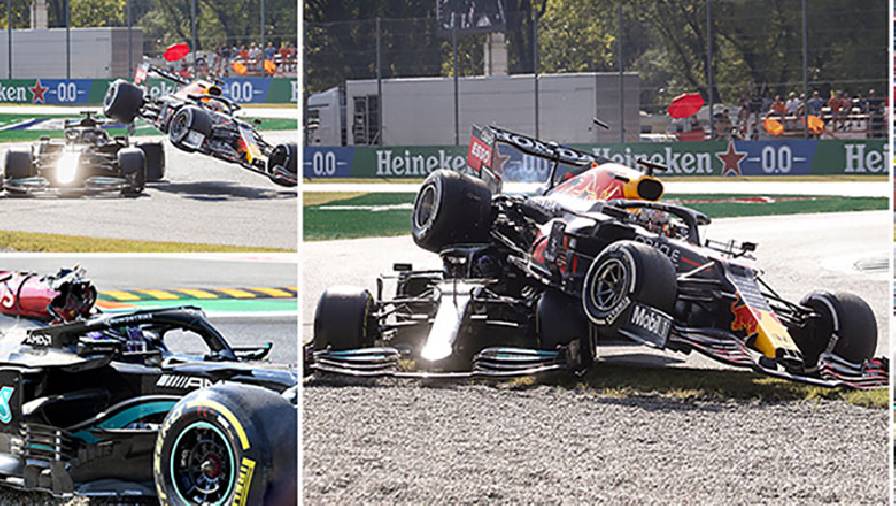 Lewis Hamilton may mắn thoát chết sau tai nạn của Max Verstappen tại Italian Grand Prix