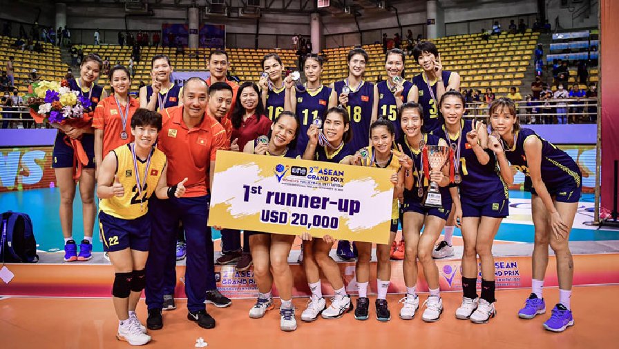 Đội tuyển bóng chuyền nữ Việt Nam nhận bao nhiêu tiền thưởng sau ASEAN Grand Prix 2022